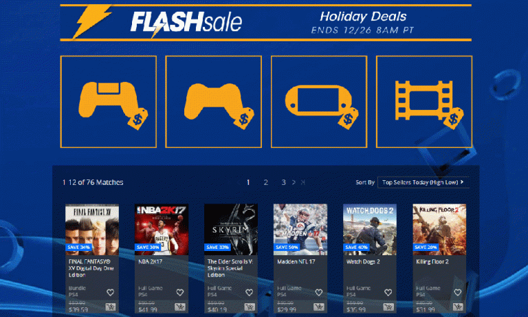 PlayStation Flash Sale: Sale Launched Through The PlayStation Store