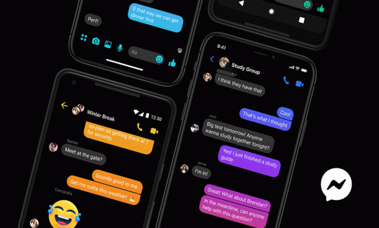 Now a new darker mode for Facebook Messenger