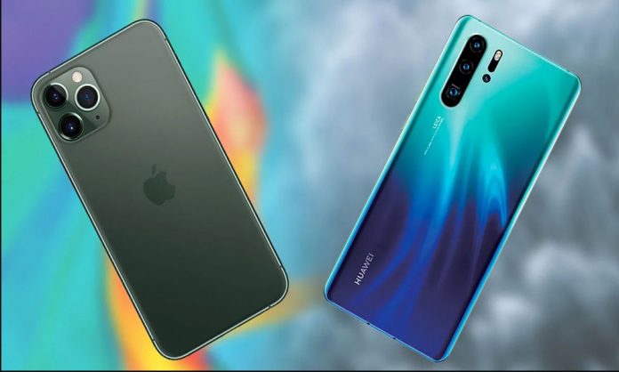 Comparison of iPhone 11 and Huawei P30 pro