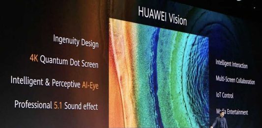 Huawei Vision 4K TV announced with pop-up camera