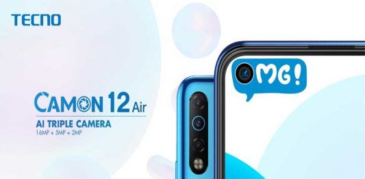 TECNO Camon 12 Air with Al triple Camera and Ultra-Wide angel lens for Photographers