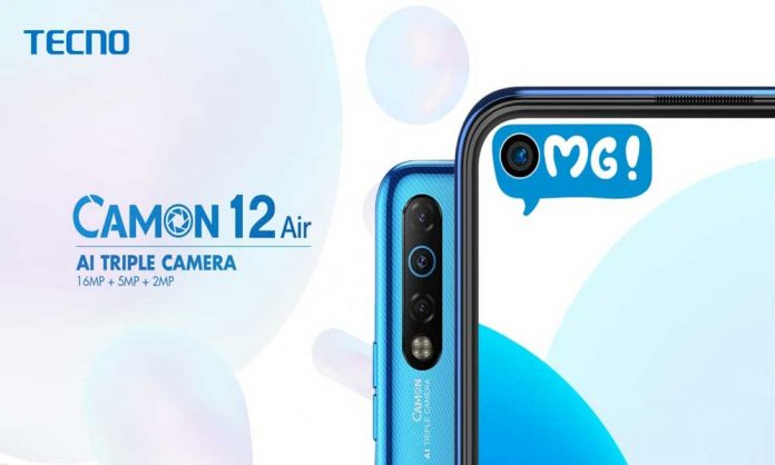 TECNO Camon 12 Air with Al triple Camera and Ultra-Wide angel lens for Photographers