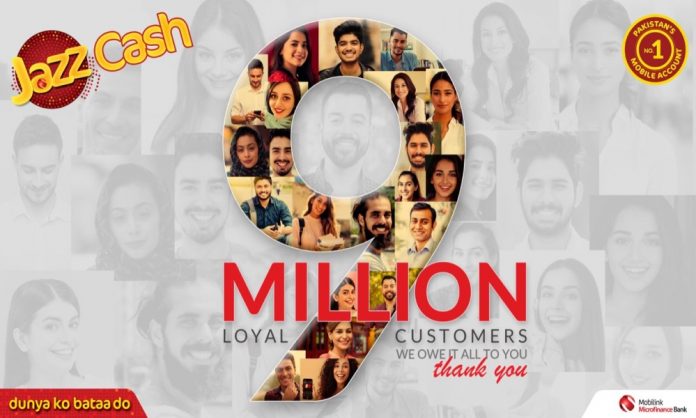 JazzCash, Pakistan’s number 1 mobile account, is now serving more than 9 million active users