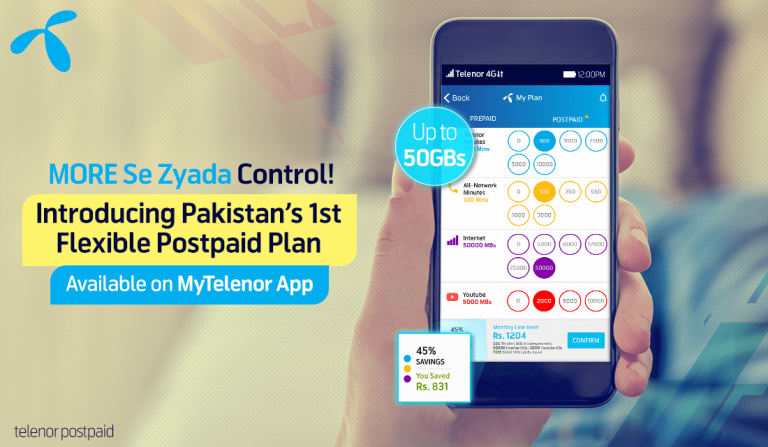Pakistan First Flexible Postpaid Plan launched by Telenor