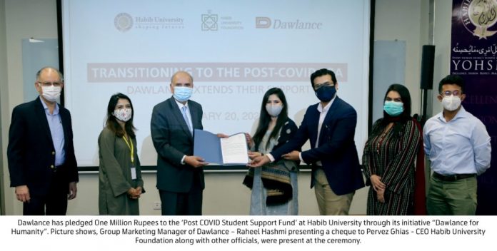 Dawlance pledges One Million Rupee grant for Habib University