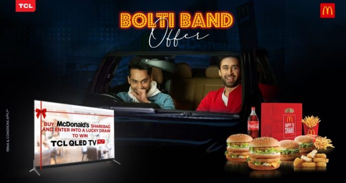 TCL and McDonald's join hands for 'Bolti Band Offer' allowing people to win QLED TVs