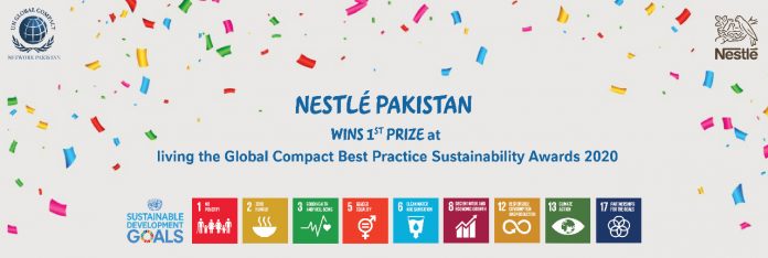 Nestlé Pakistan awarded with 1st Prize at Living the Global Compact Best Practice Sustainability Awards 2020