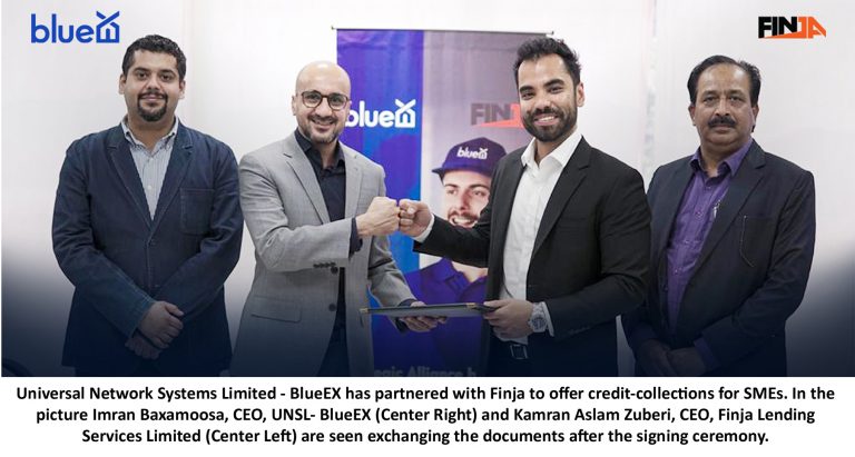 UNIVERSAL NETWORK SYSTEMS LIMITED (BLUEEX) PARTNERS WITH FINJA TO OFFER CREDIT-COLLECTIONS FOR SMEs