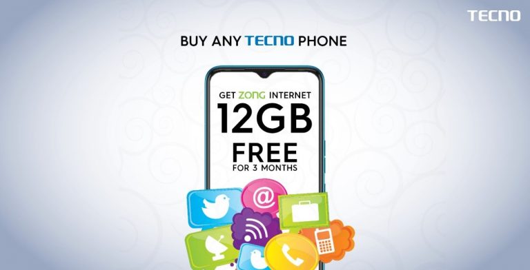 Free 12GB Internet from Zong for All-New TECNO users; 2.5 Lac People Joined in 2022