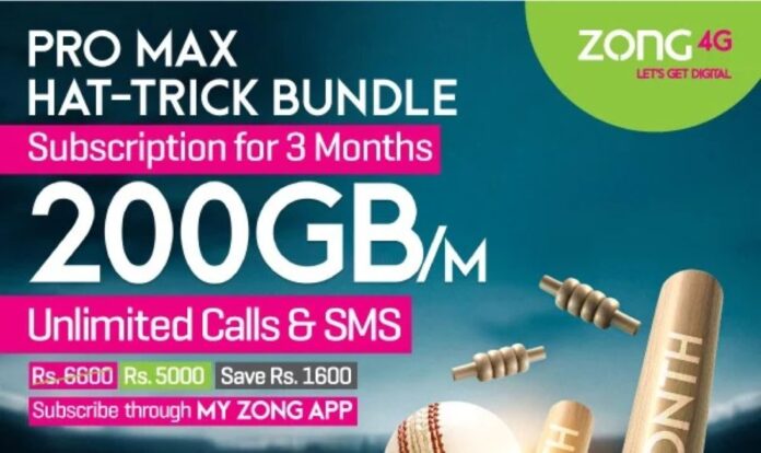 Zong Intruduced "Triple Pro Max Bundle" With Massive 600GB Data and Lots of Minutes